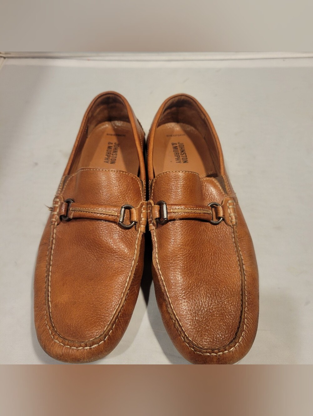 Johnston & Murphy Men's Leather Loafers, Tasseled, Brown, Size 10.5M